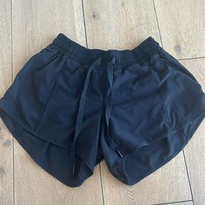 Black lulu lemon athletic shorts